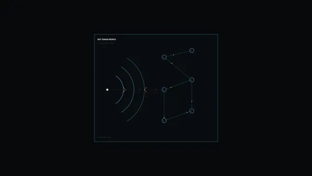 Network Radar Analysis HUD with Node Telemetry, 4K Sci-Fi Wallpaper