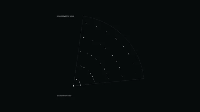 Minimal Resource Intensity Mapping HUD Wedge 4K Wallpaper