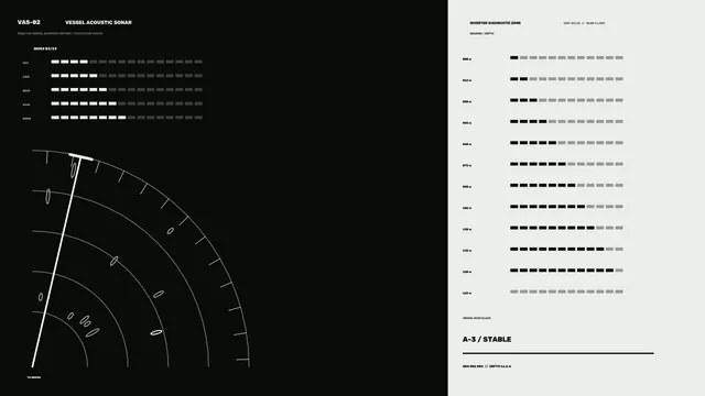 Monochrome Acoustic Sonar HUD Diagnostic Interface 4K Wallpaper