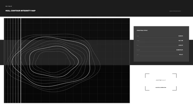 4K Spacecraft Hull Integrity HUD with Contour Scan