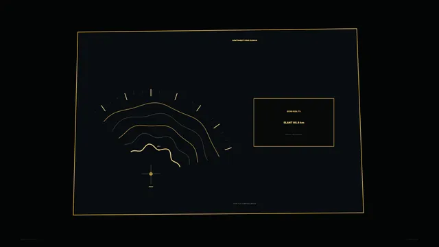 Sci-Fi HUD Dashboard with Contour Scanner and Amber Telemetry Readout