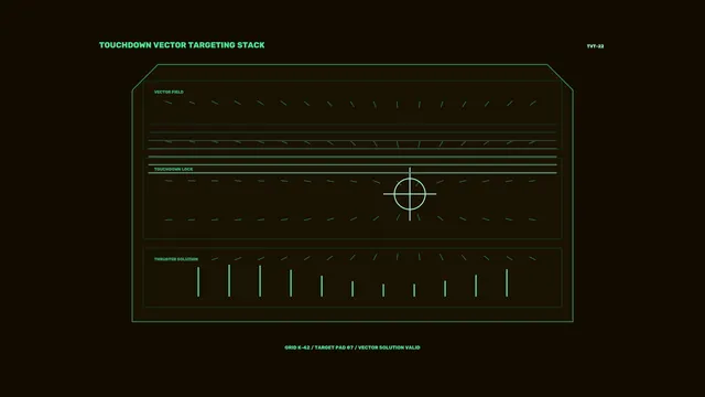 Free 4K Sci-Fi Spacecraft Touchdown Guidance HUD Wallpaper