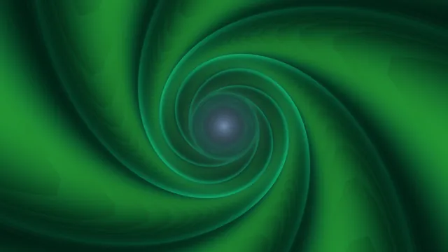 Abstract Emerald Spiral Tunnel with Blue Glow 4K Wallpaper