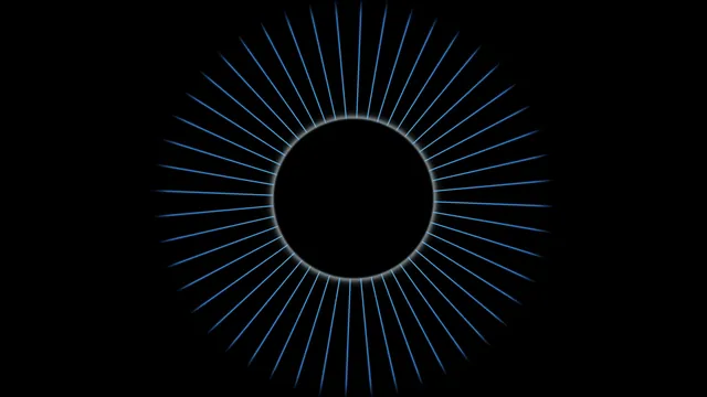 Blue Radial Scanner Ring on Black 4K Wallpaper