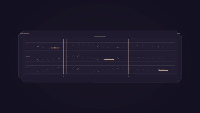 Futuristic Amber Telemetry HUD Interface 4K Wallpaper