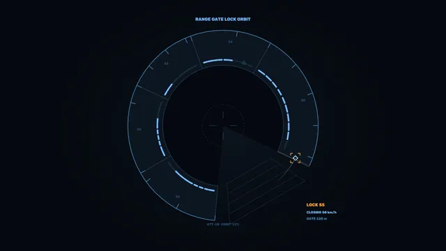 Sci-Fi 4K Target Tracking HUD Wallpaper with Circular Range Scanner