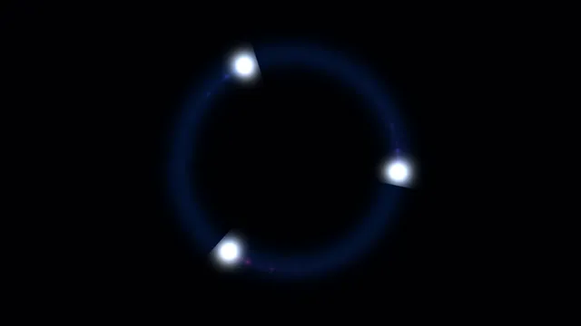 4K Blue Circular Scanner HUD Wallpaper with Three White Markers