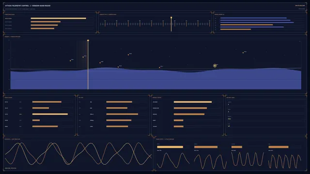4K Sci-Fi Radar Telemetry HUD Wallpaper