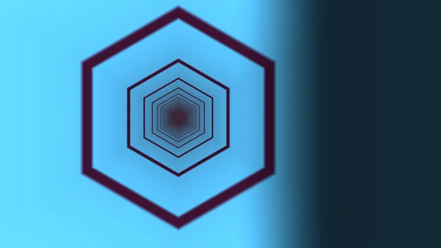 Dark Neon Hexagonal Tunnel with Cyan Gradient Copy Space 4K Wallpaper