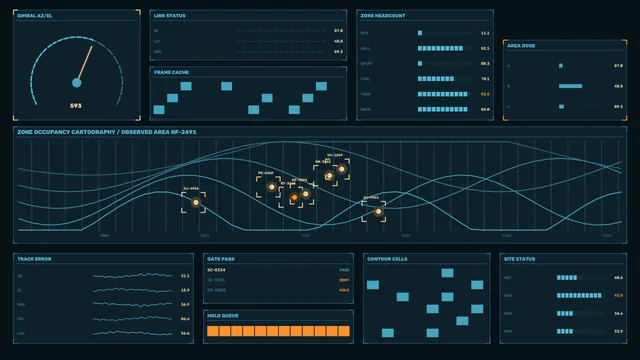 Futuristic Zone Mapping Telemetry HUD 4K Wallpaper