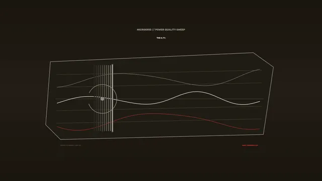 Microgrid Power Quality Telemetry HUD 4K Sci-Fi Wallpaper