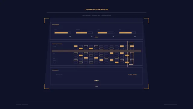Legitimacy Evidence Matrix Sci-Fi HUD 4K Wallpaper