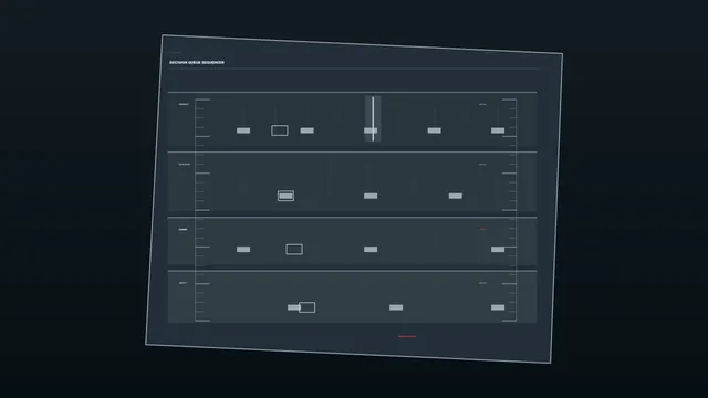 Futuristic Decision Queue Sequencer HUD 4K Wallpaper