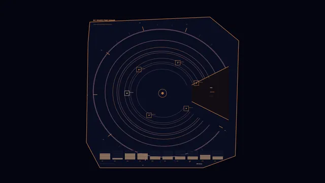 Futuristic Circular Radar Scanner HUD 4K Wallpaper