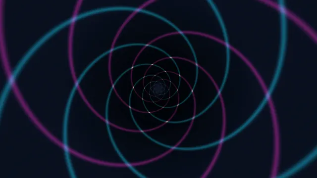Cyan and Magenta Circular Scanner HUD Wallpaper