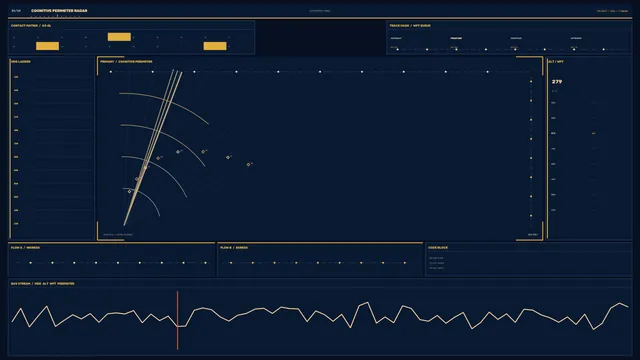Futuristic Perimeter Radar HUD Dashboard 4K Wallpaper