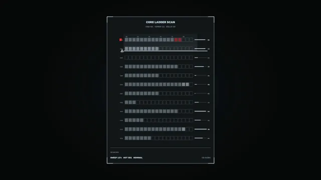 Core Ladder Scan Sci-Fi HUD Dashboard 4K Wallpaper