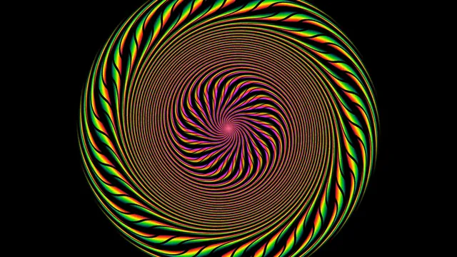 Colorful Spiral Mandala Vortex on Black 4K Wallpaper