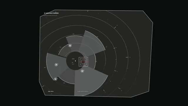 Imbalance Monitoring Dashboard HUD with Circular Scanner and Target Reticle, 4K