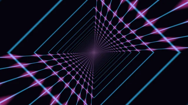 Abstract Neon Geometric Tunnel 4K Wallpaper
