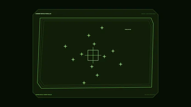Futuristic Green Reticle HUD Interface 4K Wallpaper
