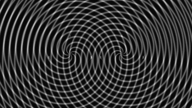 Monochrome Concentric Spiral Grid 4K Wallpaper