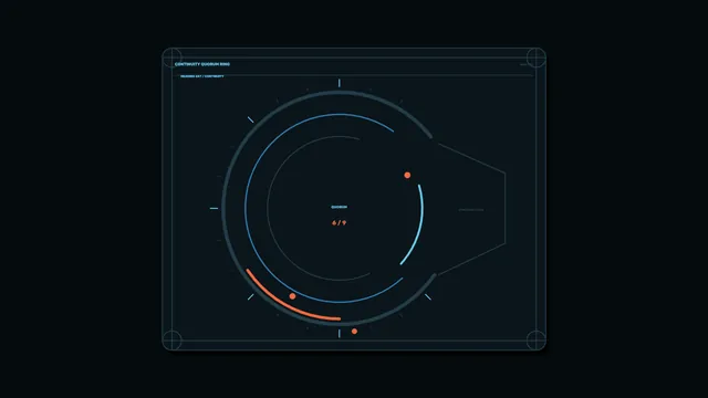 Continuity Quorum Ring HUD Interface 4K Wallpaper