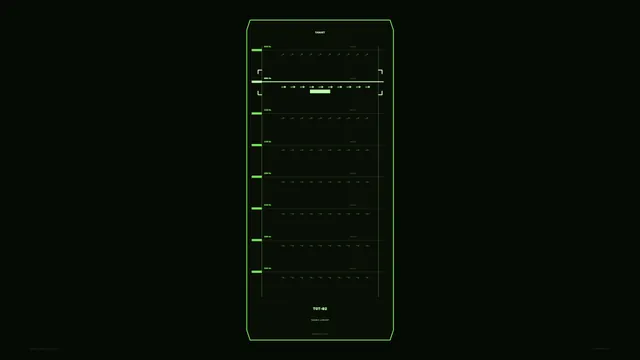 Acoustic Frequency Analysis HUD in Green 4K
