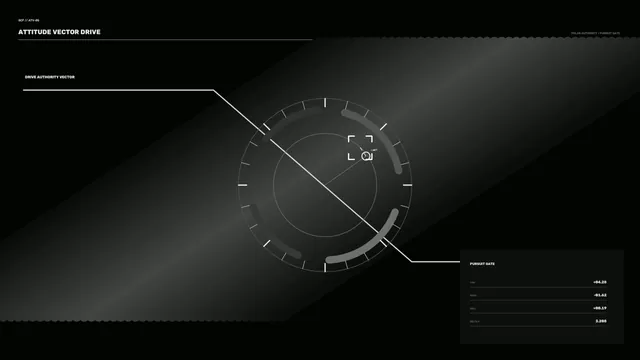 Attitude Vector Drive Spacecraft HUD – 4K Sci-Fi Wallpaper