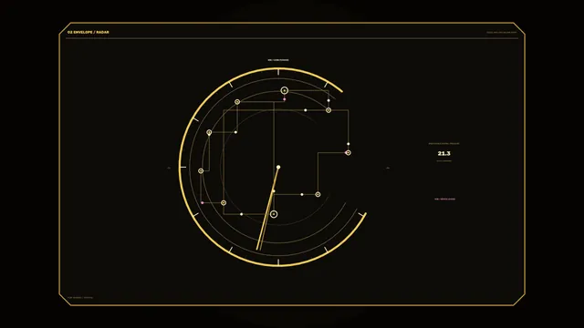 Spacecraft Oxygen Monitoring HUD with Circular Radar Interface – 4K Sci-Fi||||
