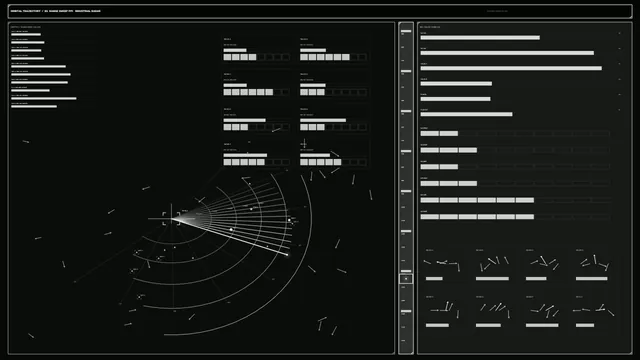 Orbital Trajectory Radar HUD – 4K Sci-Fi Interface Wallpaper