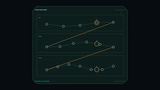 Thermal Node Gradient HUD: Array, Combiner and Inverter Telemetry