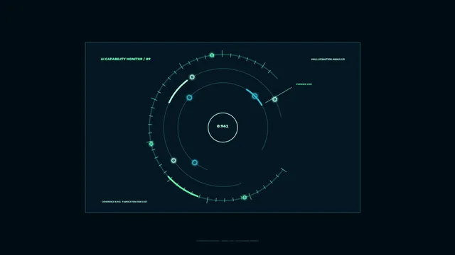 Sci-Fi Capability Monitoring HUD with Circular Telemetry Gauge 4K Wallpaper