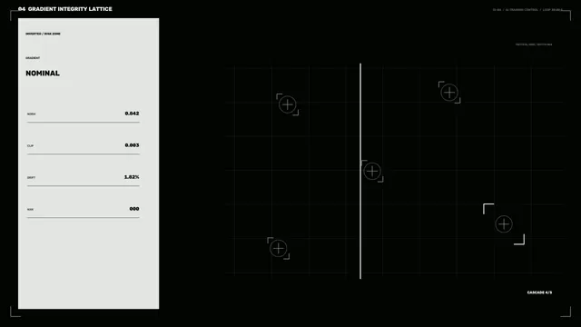 Monochrome Gradient Integrity Telemetry HUD Dashboard 4K Wallpaper