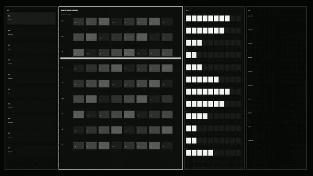 Fictional Queue Ledger Dashboard HUD – 4K Sci-Fi Wallpaper