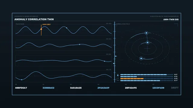 4K Sci-Fi Anomaly Correlation HUD with Waveform Telemetry