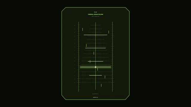 Thermal Sonar Column Monitoring HUD 4K Wallpaper