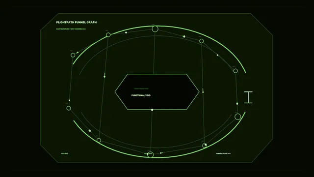Green Flightpath Funnel Graph HUD 4K Sci-Fi Wallpaper