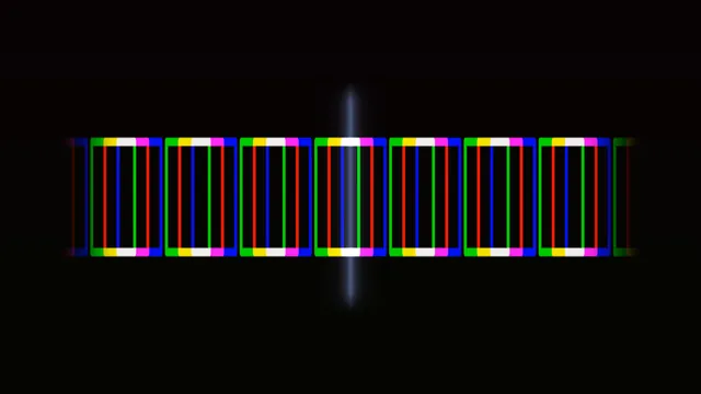 Chromatic Outline HUD Interface on Black 4K Wallpaper