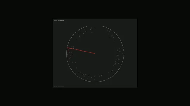 Circular Sonar Scanner HUD with Red Vector Line 4K Sci-Fi Wallpaper