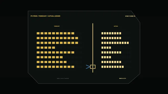Sci-Fi Photovoltaic Forecast vs Actual HUD 4K Wallpaper