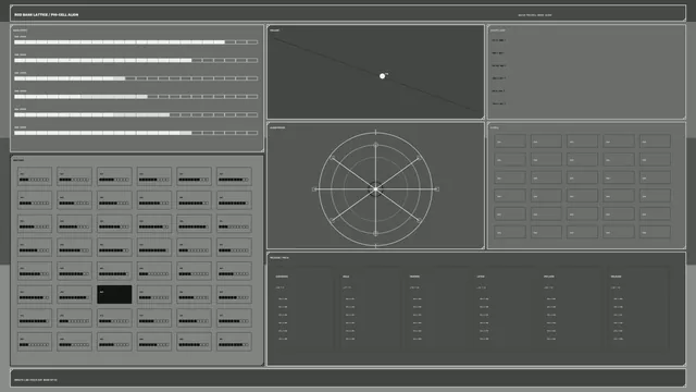 Fictional Reactor Control HUD Dashboard with Radial Scanner — 4K Wallpaper