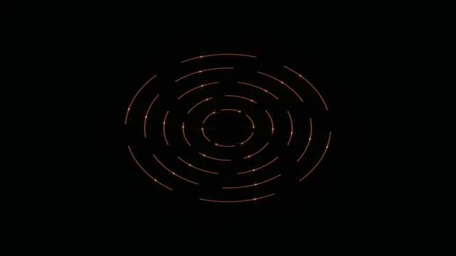 Amber Segmented Concentric Rings on Black 4K Wallpaper