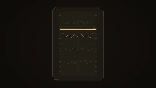 Amber Waveform Telemetry HUD Dashboard 4K Wallpaper