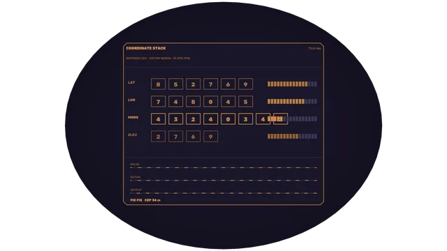Amber Coordinate Stack HUD Interface 4K Sci-Fi Wallpaper