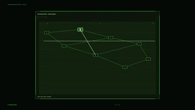 Green Network Trace HUD 4K Sci-Fi Wallpaper