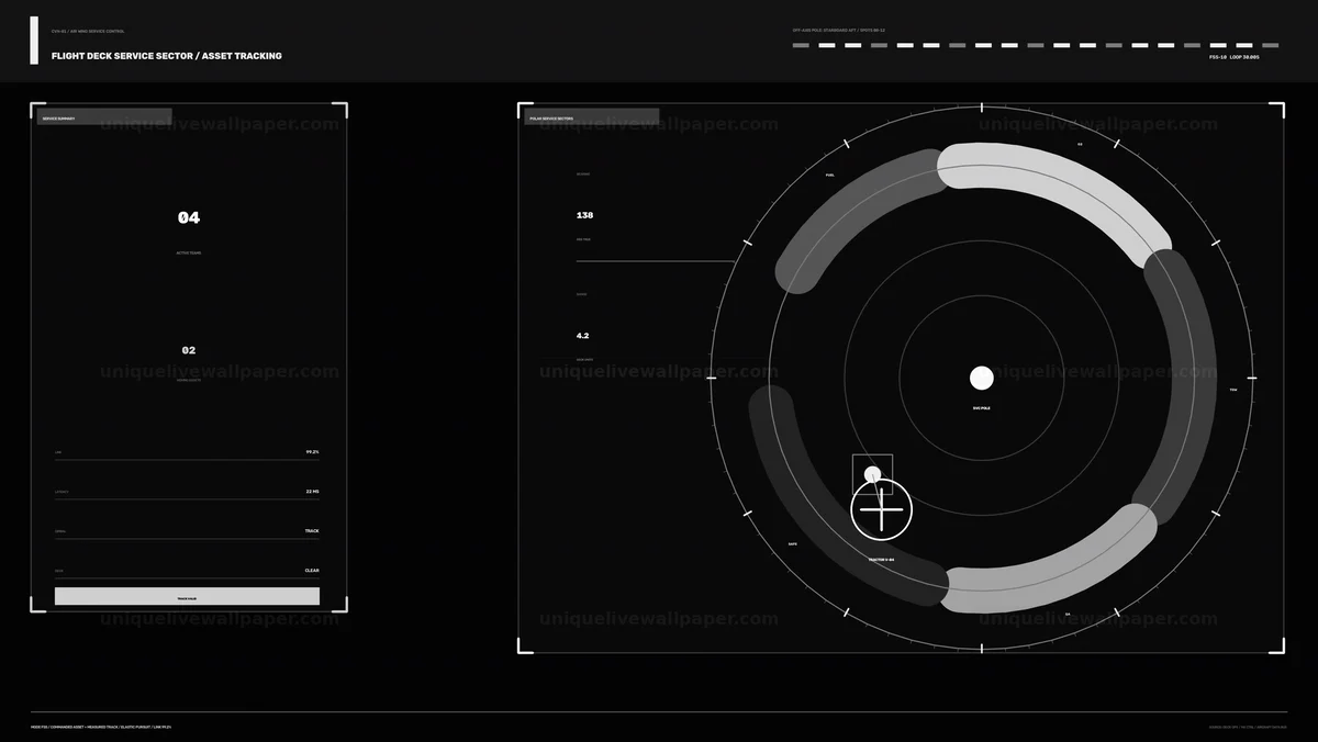 Aircraft Carrier Aircraft Service Status HUD Seamless Loop