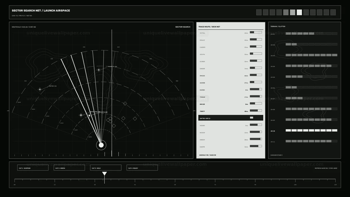 Aircraft Carrier Launch Dashboard HUD Seamless Loop