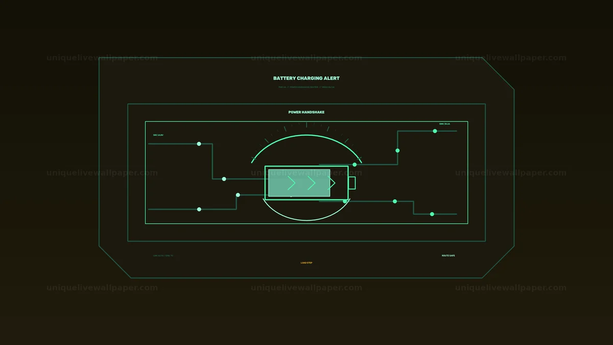 Watermarked thumbnail for Battery Charging Alert HUD Interface Seamless Loop