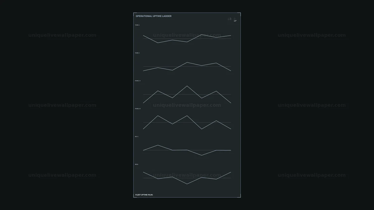 Clean Energy Uptime Dashboard Seamless Loop